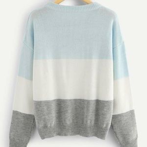 Blue and White Sweater